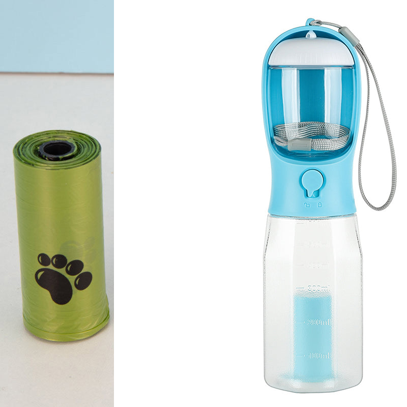 3-in-1 Pet Travel Water Bottle - Turquoise