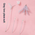 Feather Cat Wand Set (3 Pieces) - Grey