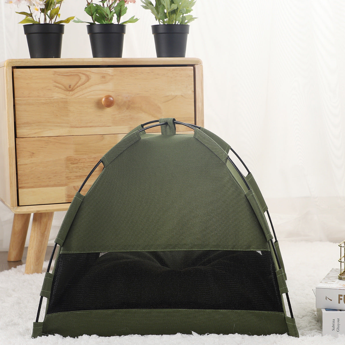 Portable Pet Tent Bed with Cushion