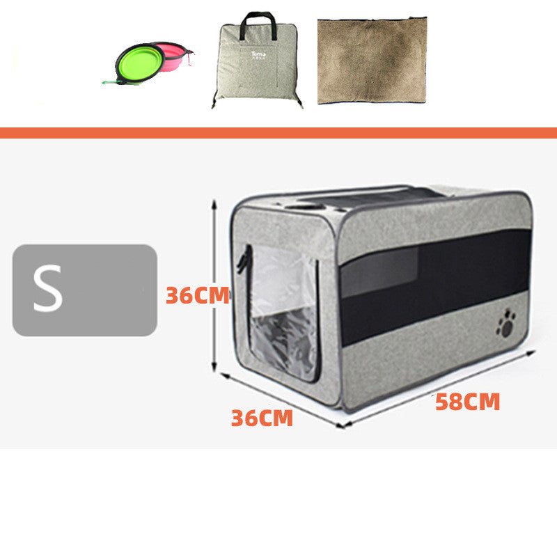 Foldable Soft-Sided Pet Car Kennel