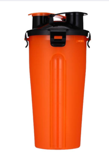 2-in-1 Water Bottle and Food Container - Orange Cup 1pc