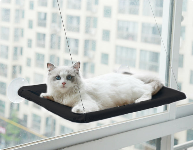 Suction Cup Window Cat Hammock - Black
