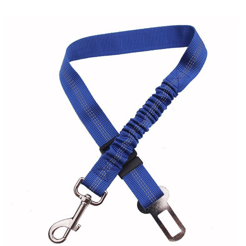 Reflective Dog Car Seat Belt - Blue