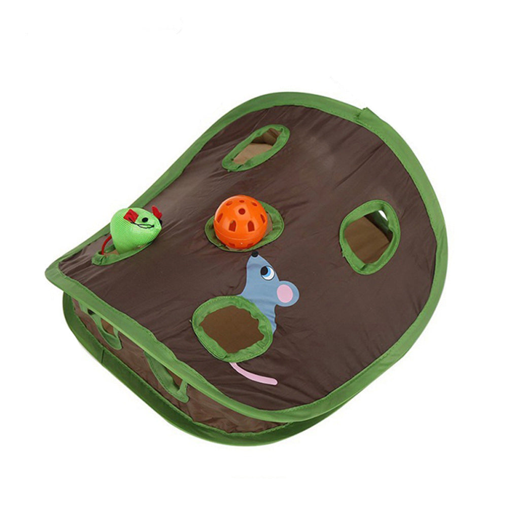 Nine-Hole Hide-and-Seek Cat Toy