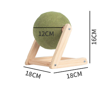 Sisal Scratching Ball with Wooden Frame - Mint ball 12cm