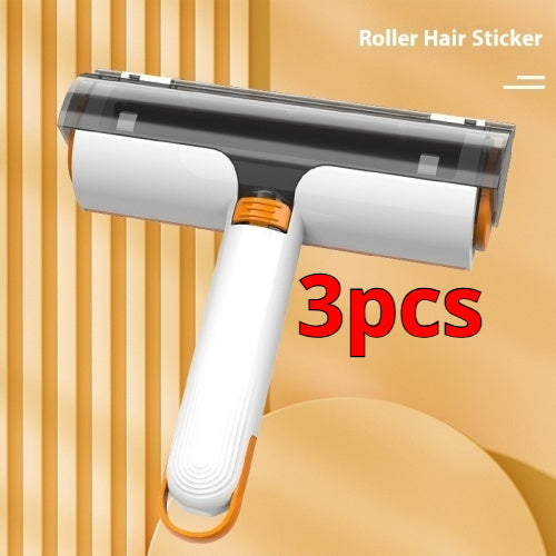 Reusable Pet Hair Remover Roller - White Orange 3pcs