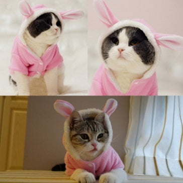 Bunny Ear Fleece Pet Hoodie