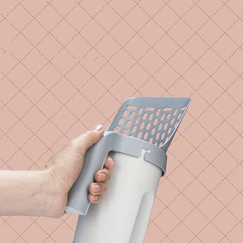 Cat Litter Scoop with Built-In Bag Holder
