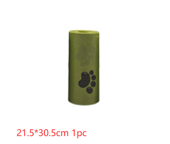 Pet Poop Bags for Dogs and Cats - Green garbage bag / 1roll