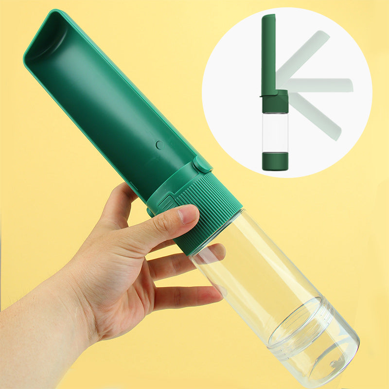 Pet Water Bottle with Slide-Out Trough