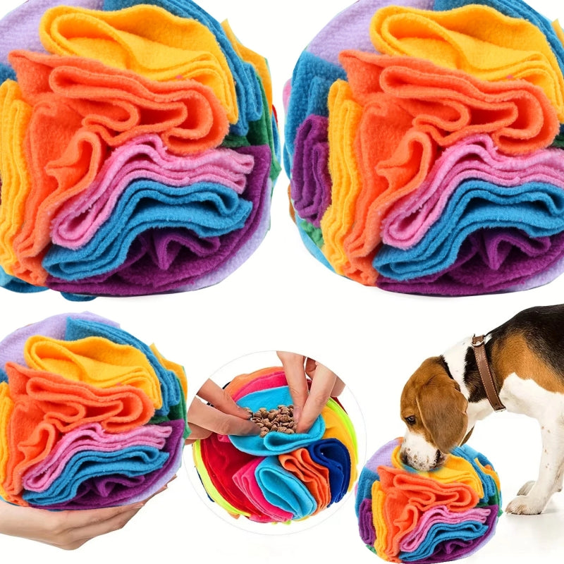 Fleece Snuffle Ball for Dogs and Cats