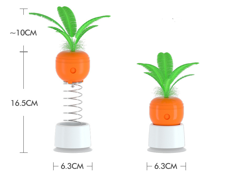 Spring Carrot Treat Toy for Cats