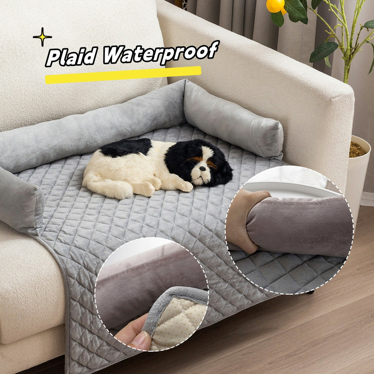 Plush Pet Sofa Cover Bed