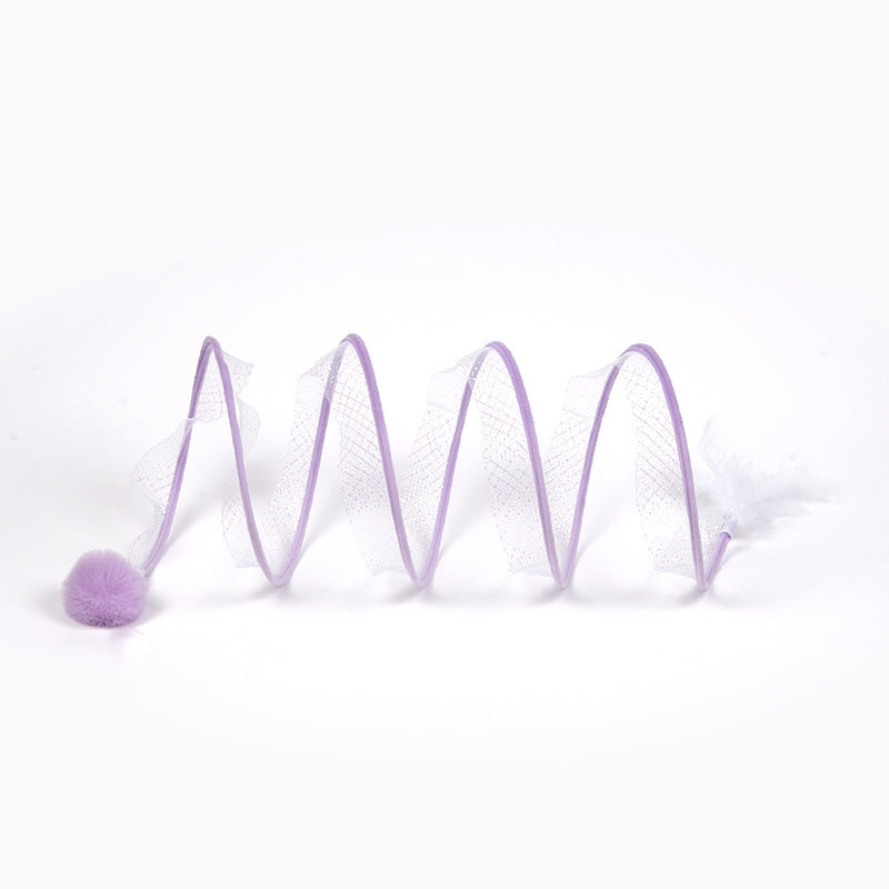 Foldable S-Type Cat Tunnel with Toy