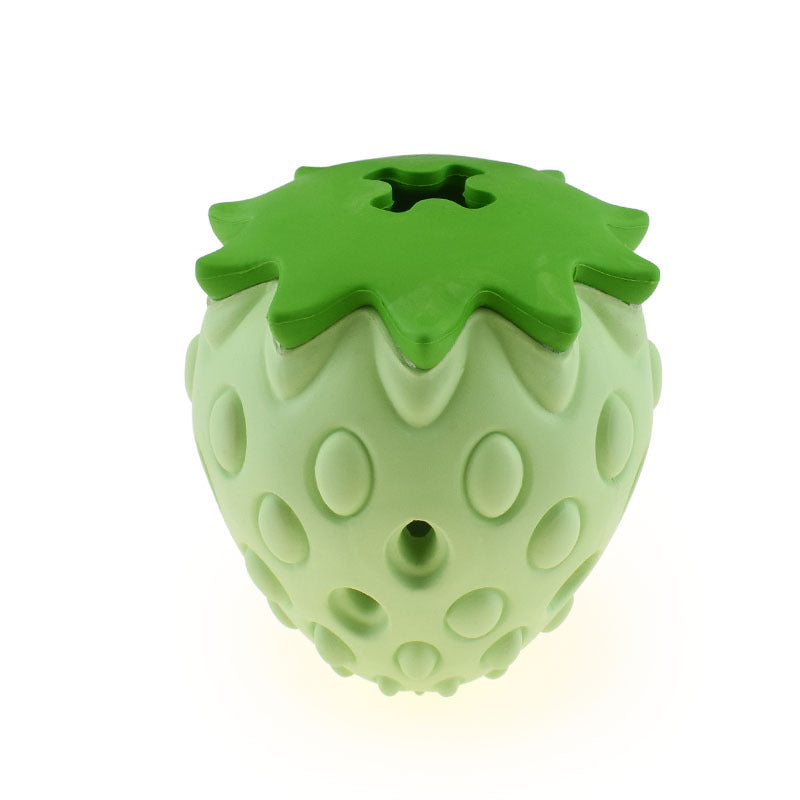 Strawberry Treat-Dispensing Rubber Toy