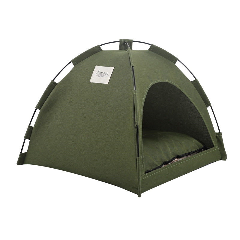 Portable Pet Tent Bed with Cushion