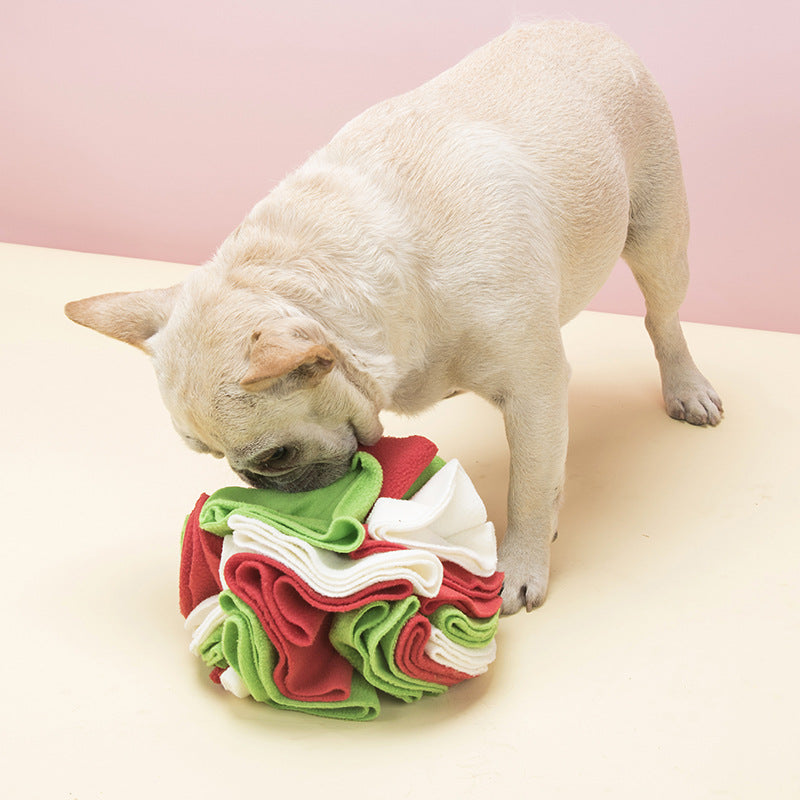 Fleece Snuffle Ball for Dogs and Cats