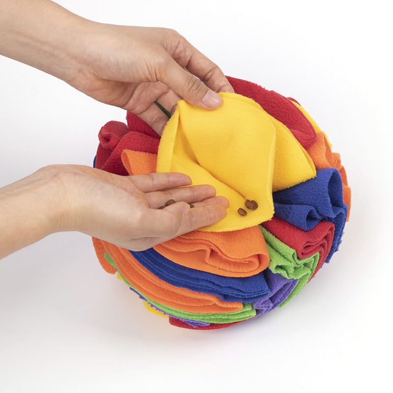Fleece Snuffle Ball for Dogs and Cats