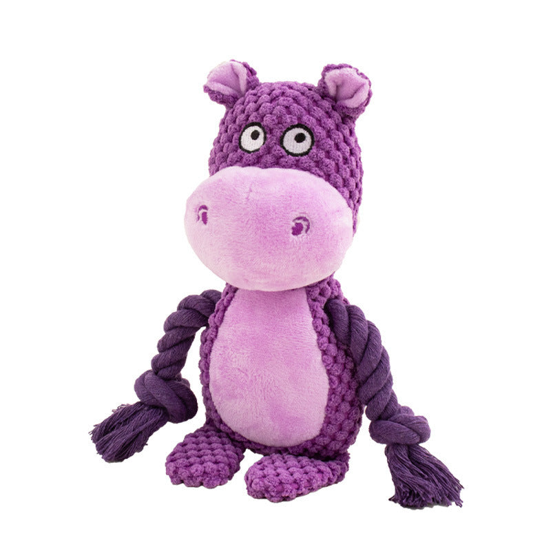 Plush Animal Rope Tug Toy for Dogs