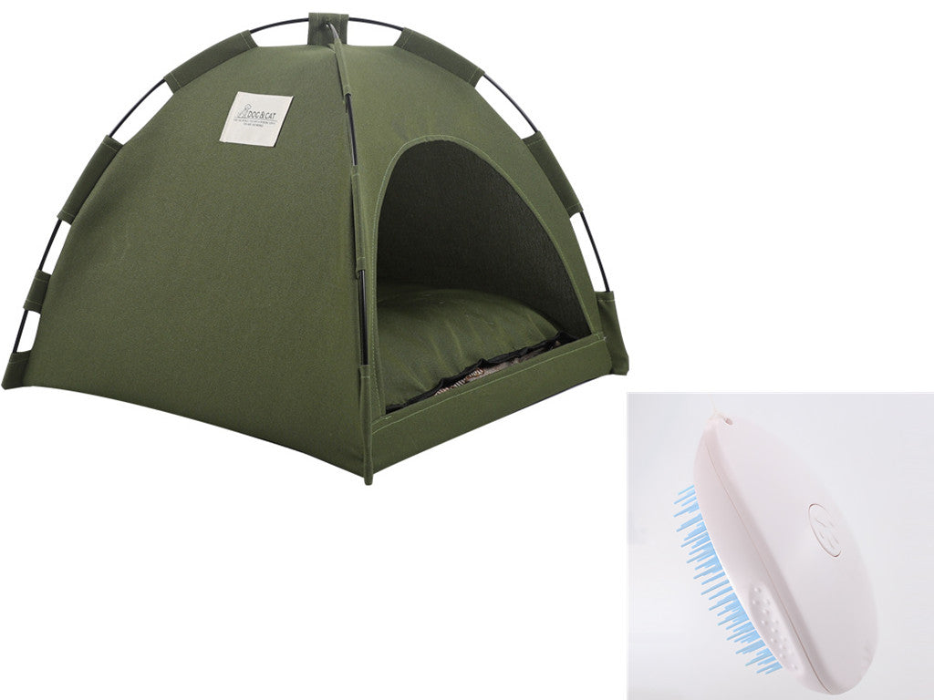 Portable Pet Tent Bed with Cushion