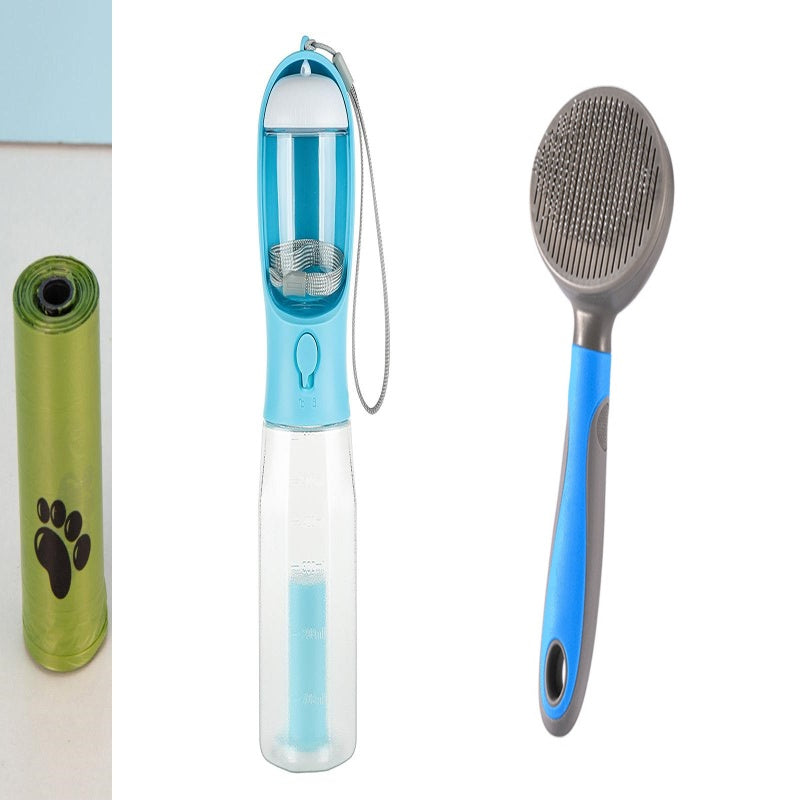 3-in-1 Pet Travel Water Bottle - Turquoise set