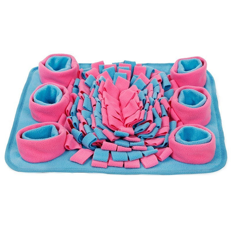 Fabric Snuffle Mat for Dogs - Blue pink / One size