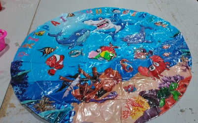 Water-Filled Pet Play Mat - Shark Pirate Ship 100cm / 1PCS