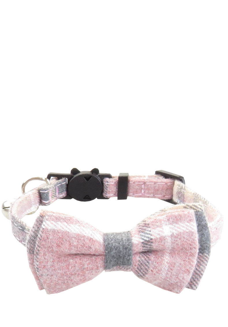 Plaid Cat Collar with Bow Tie or Bandana