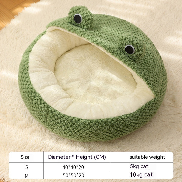 Plush Frog Pet Bed