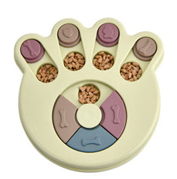 Slow-Feed Puzzle Toy for Dogs - Green / Footprint