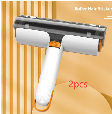 Reusable Pet Hair Remover Roller - White Orange 2pcs