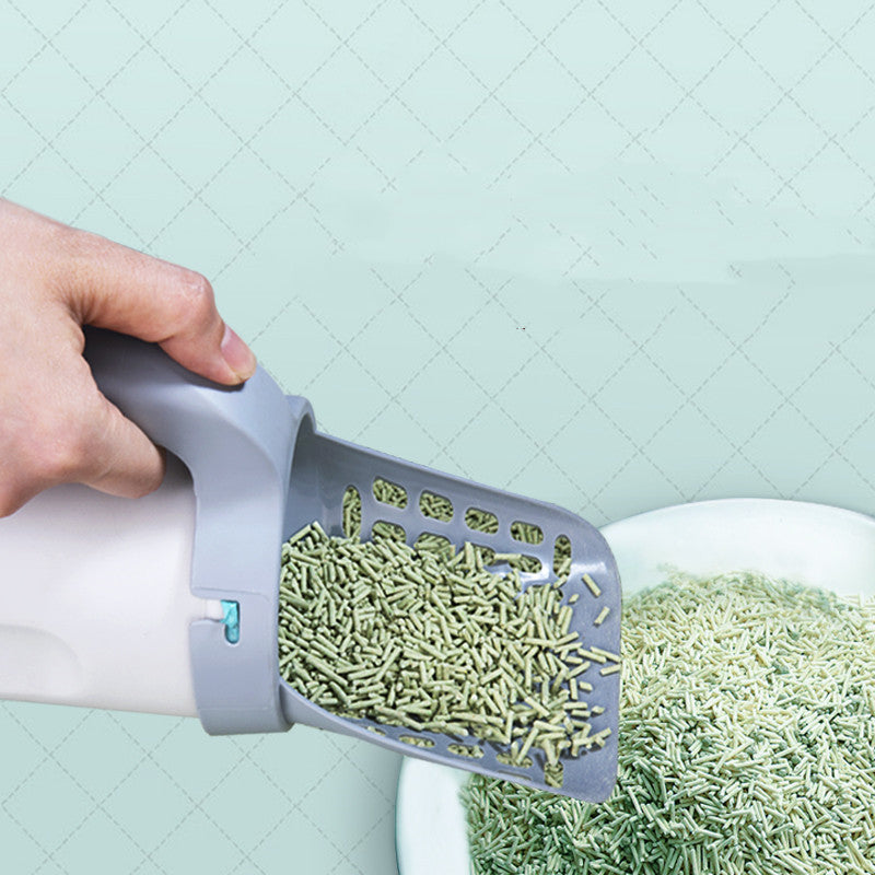 Cat Litter Scoop with Built-In Bag Holder